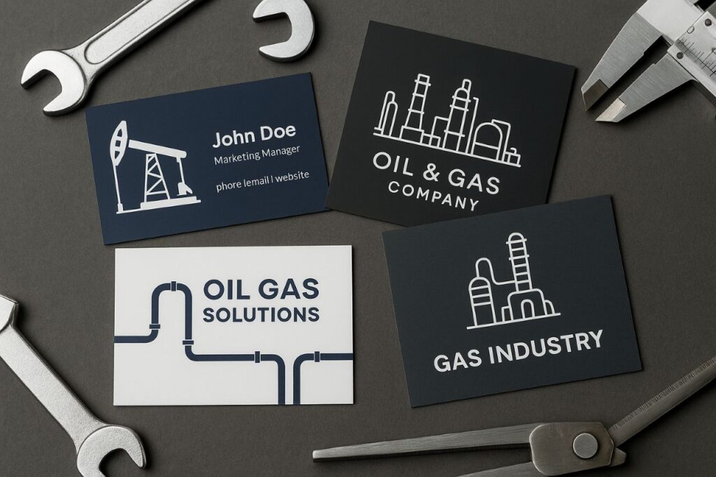 Utilize Industry-Specific Design Elements-Oil Gas Business Cards: