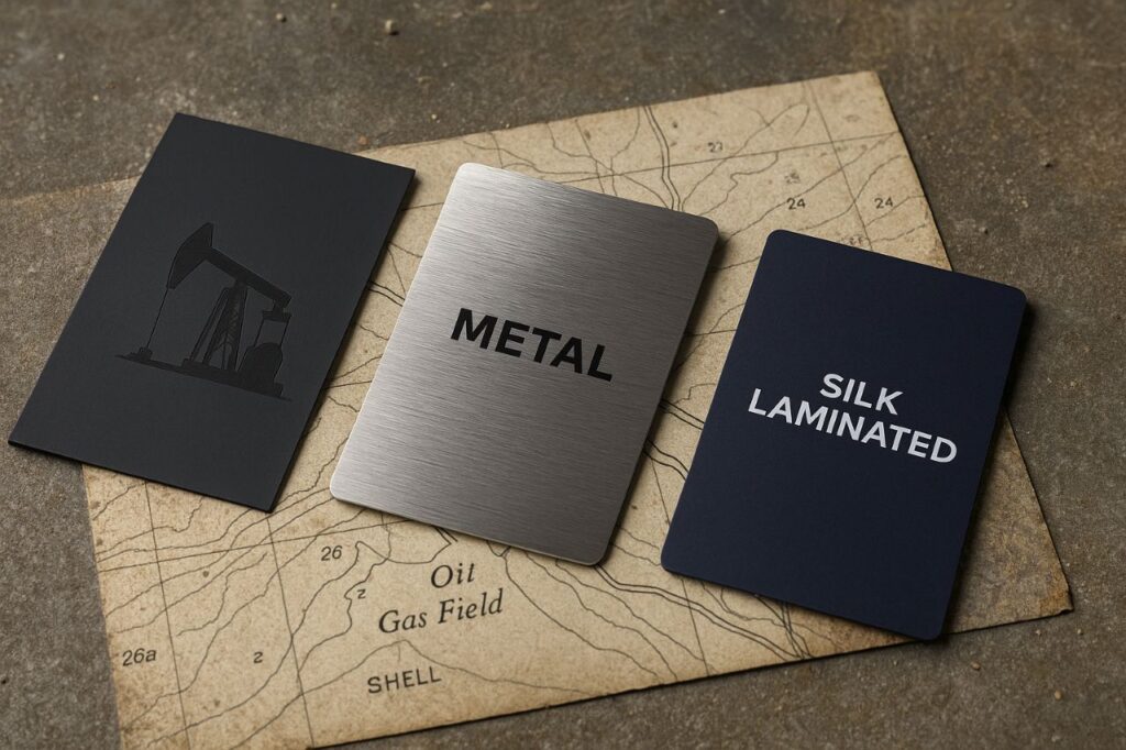Spend on High-Quality Materials-Oil Gas Business Cards: